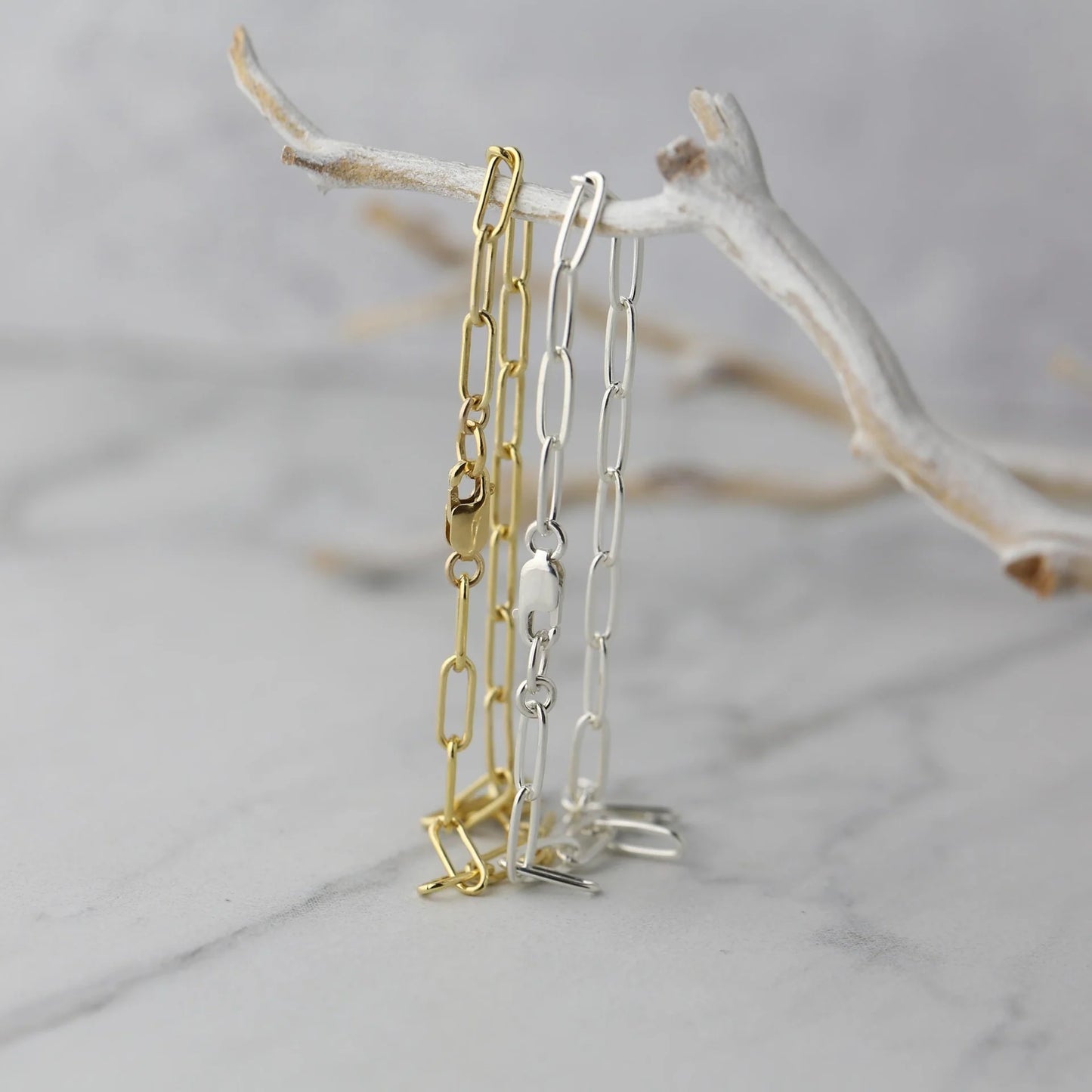 Elegant Elongated Link Chain Bracelet